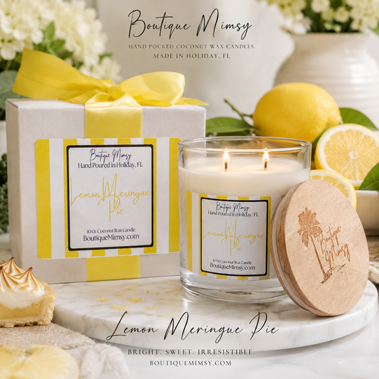Lemon Meringue Pie, Olive Oil Wax Candle 10 oz
