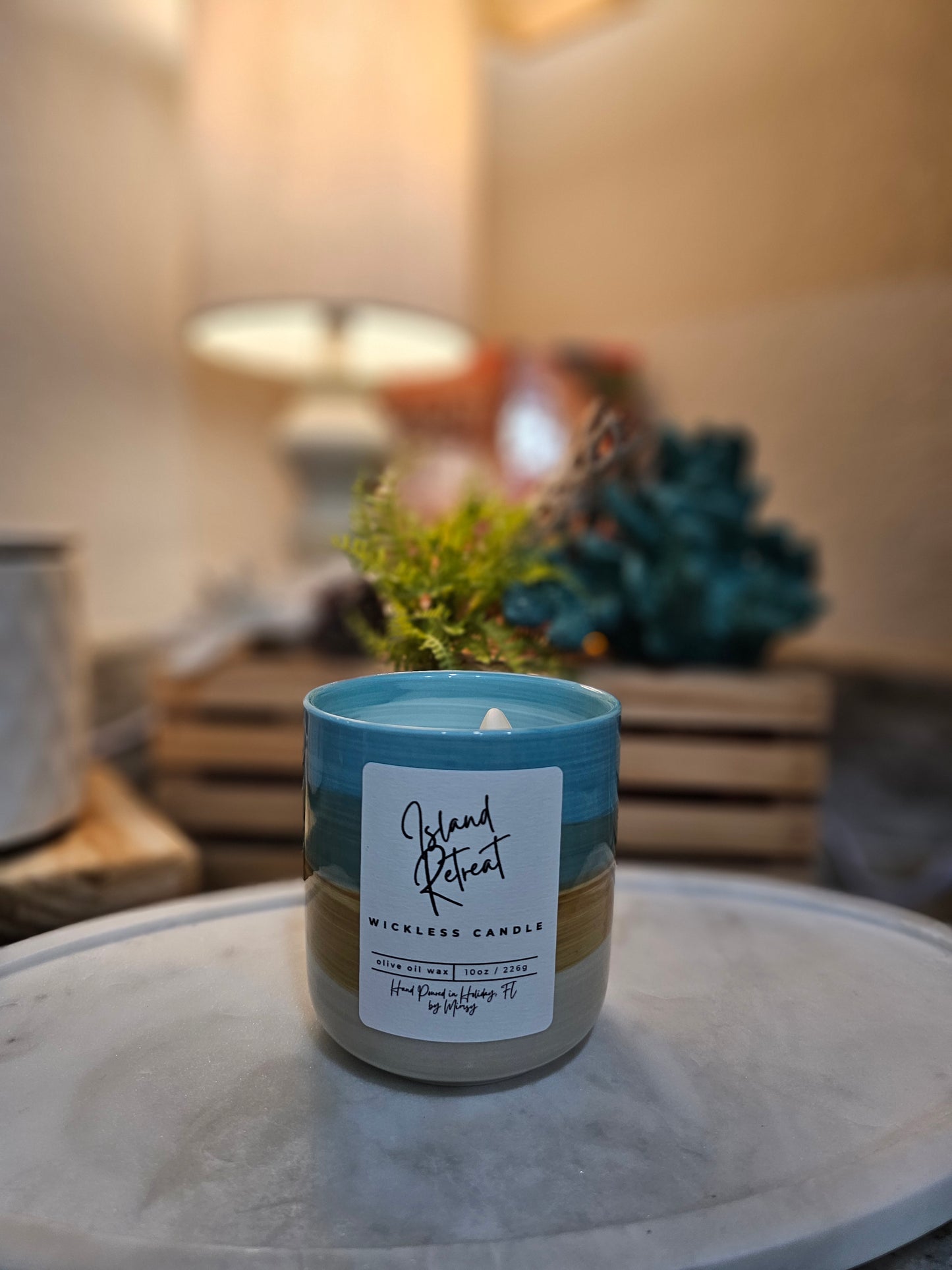 Wickless Island Retreat Coastal Candle