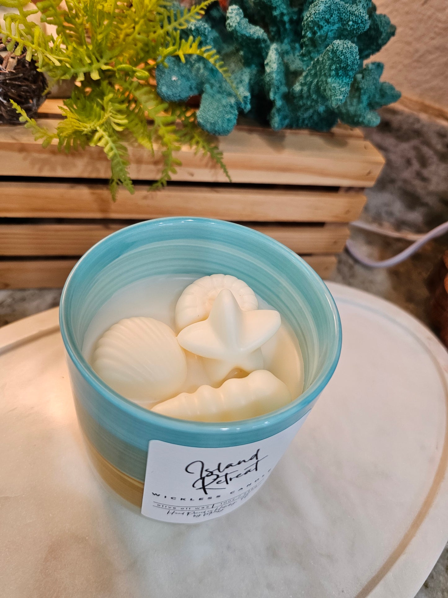 Wickless Island Retreat Coastal Candle