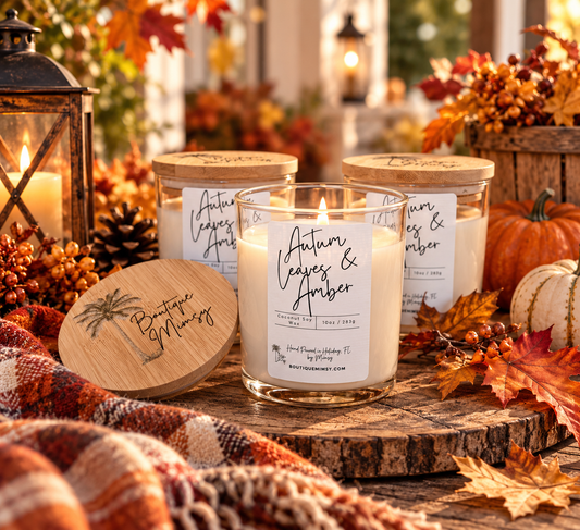 10oz Coconut Soy Wax, Autumn Leaves & Amber